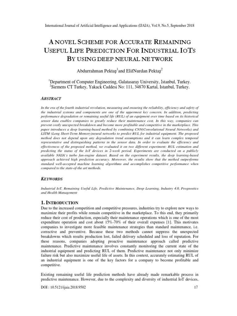 A Novel Scheme For Accurate Remaining Useful Life Prediction For ...