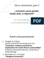 One Planet Economics: Green Growth, Steady State, or Degrowth?