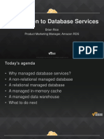 Introduction To Database Services: Brian Rice Product Marketing Manager, Amazon RDS
