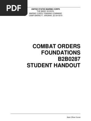 Combat Orders Foundations