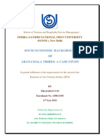 Socio Economic Background OF Aranamala Tribes: A Case Study: Indira Gandhi National Open University (IGNOU), New Delhi