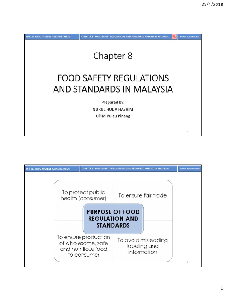 Food Safety Regulations in Malaysia | PDF | Food Safety | Hazard ...