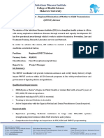 Regional Elimination of Mother To Child Transmission (EMTCT) Advisor