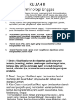 KULIAH III-Terminologi Perunggasan