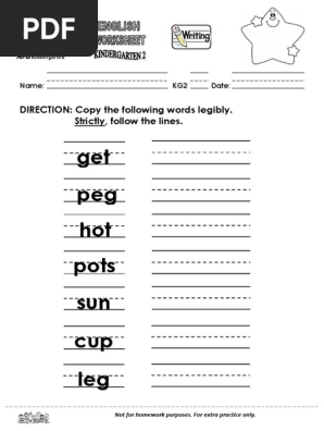 kg2 writing worksheet week 3 pdf
