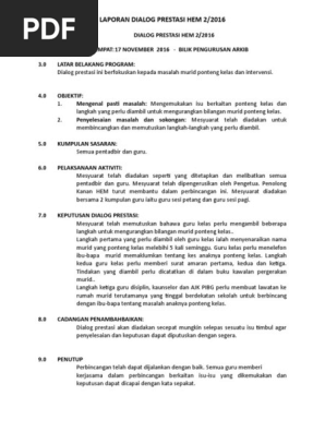 Laporan Dialog Prestasi Hem 2