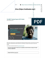 MEST Africa Application Manager - The MEST Training Program (2019 Intake) PDF