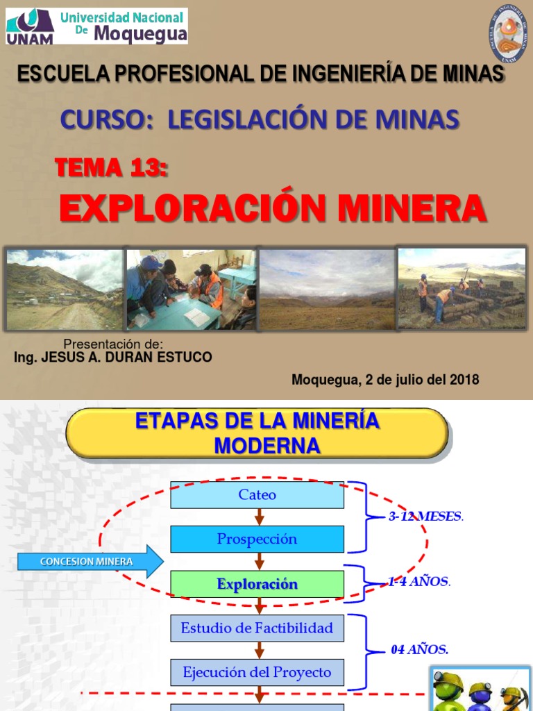 Etapas de la Exploración Minera | PDF | Minería | Evaluación de impacto ...