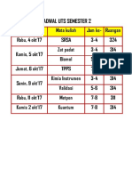 Jadwal Uts Semester 2