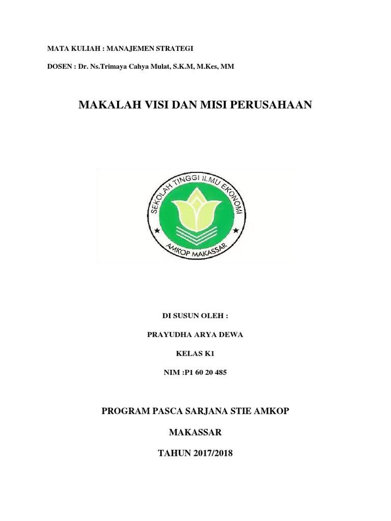 Makalah Manajemen Strategi