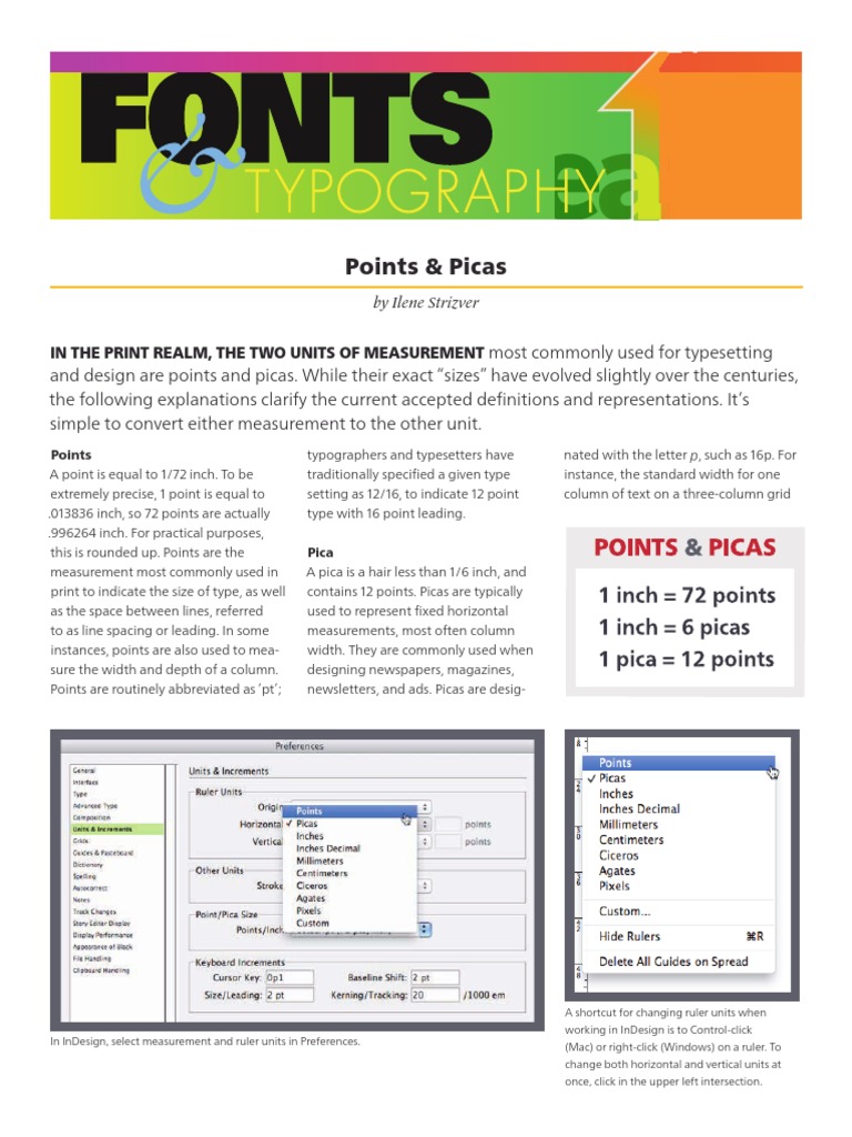 Understanding Points and Picas in Design | PDF | Communication Design ...