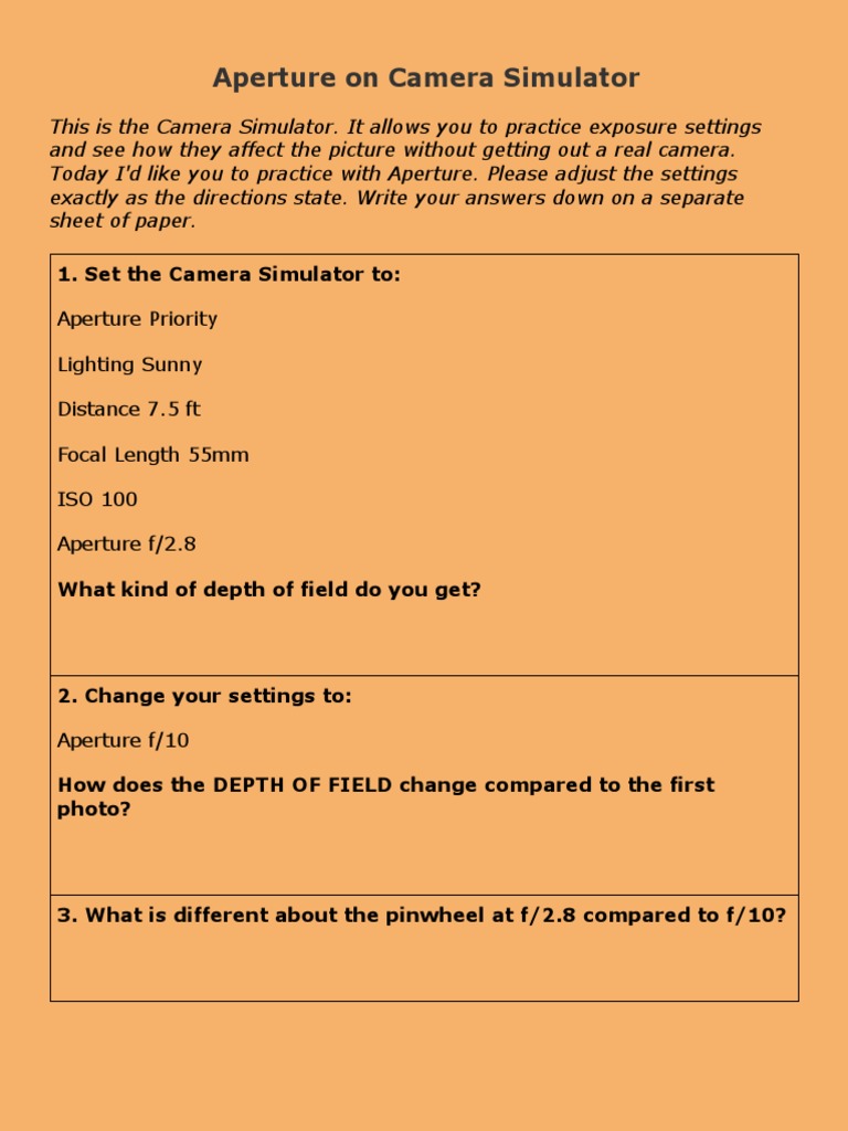 Aperture On Camera Simulator | PDF | Computers | Technology & Engineering
