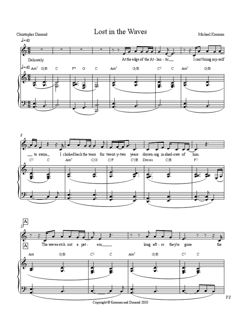 Lost In The Waves Sheet Music In C Pdf Nature