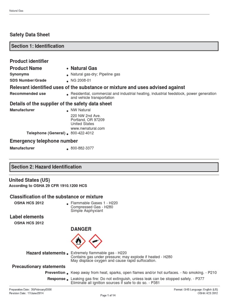 Synonyms SDS Number/Grade: Hazard Statements | PDF | Explosion ...