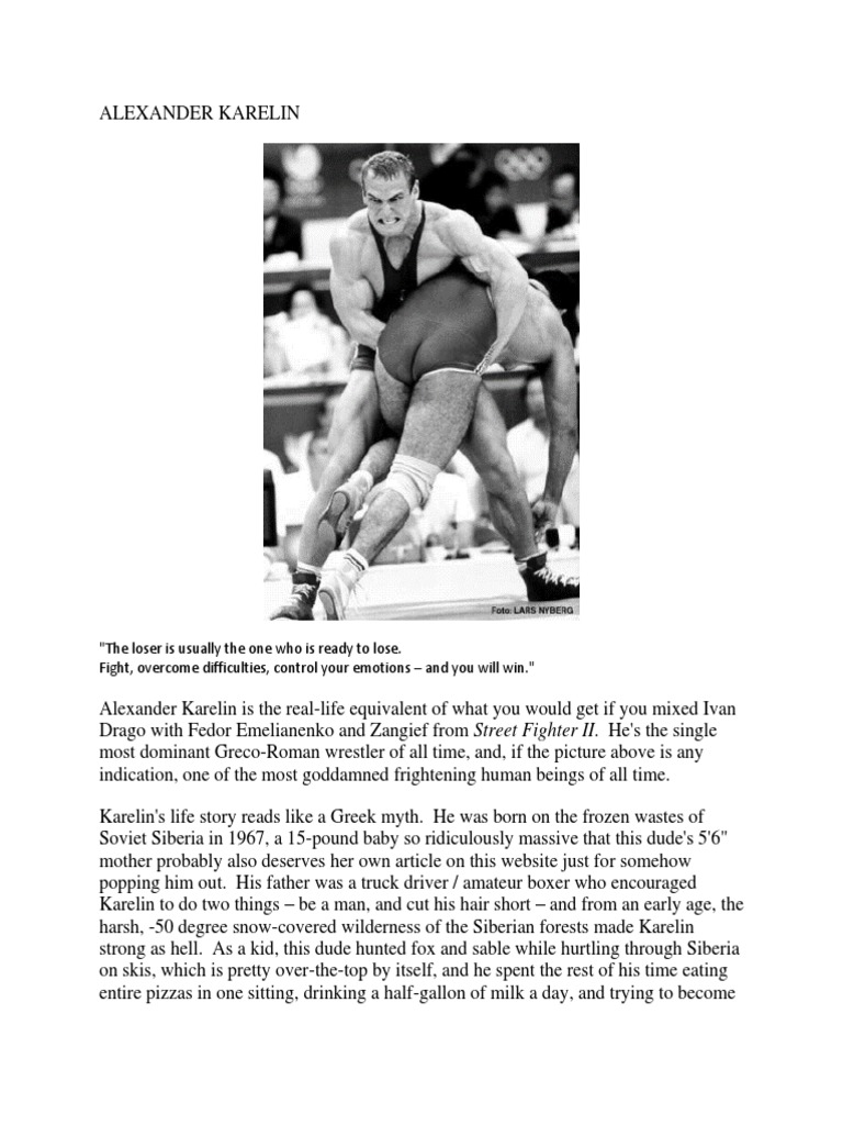 Alexander Karelin Sports Leisure
