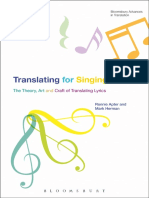 Translating For Singing - The Theory, Art and Craft of Translating Lyrics PDF