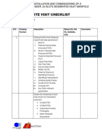 SITE VISIT - Checklist