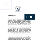 Ejemplo Decreto Tramite Por Recibido Primera Instancia Juzgado Civil