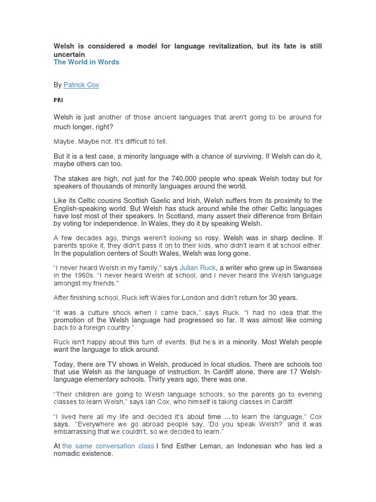 Welsh language visual data 2