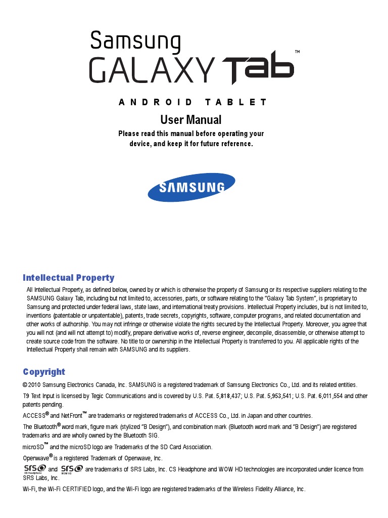 User Manual: Android Tablet | PDF | Gmail | Icon (Computing)