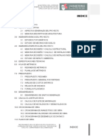 Indice: Ministerio Del Interior Direccion General de Infraestructura Direccion de Estudios