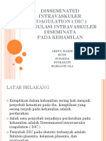 Disseminated Intravaskuler Coagulation (Dic) Koagulasi Intravaskuler Diseminata Pada Kehamilan