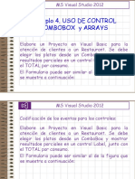 Visual Studio 2012 Proyecto Restaurant ComboBox Arrays