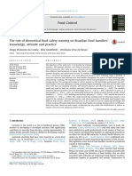 The Role of Theoretical Food Safety Training On Brazilian Food Handlers' Knowledge, Attitude and Practice PDF