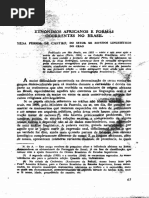 Etnónimos africanos e formas occorentes nos Brasil YEDA CASTRO