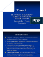 Download A ECONI - Tema 2 - El Modelo Ricardiano Sobre El Comercio Internacional by Christian Romo SN39069046 doc pdf