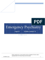 Emergency Psychiatry: Paper B Syllabic Content 7.4