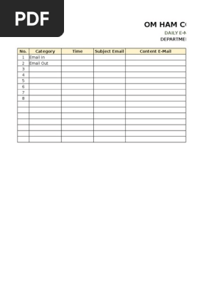 Format Daily Log