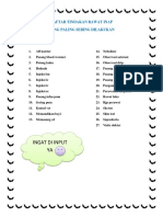 Daftar Tindakan Rawat Inap