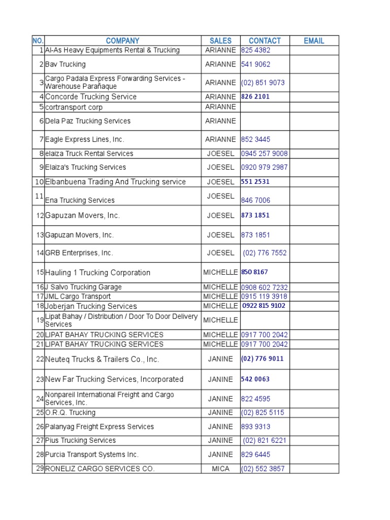 Trucking Services | Download Free PDF | Freight Transport | Supply ...