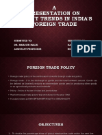 A Presentation On Recent Trends in India'S Foreign Trade