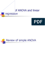 Review of ANOVA and Linear Regression