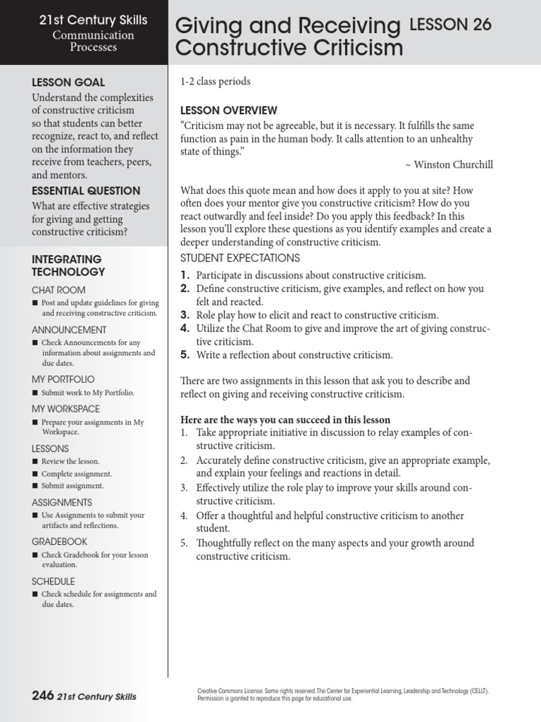 Mastering Constructive Criticism Skills | PDF | Criticism | Mentorship