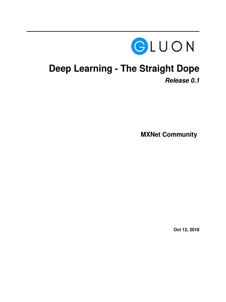 Gluon Tutorials Deep Learning The Straight Dope Machine Learning Statistical Classification