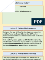 Lecture 6 - Politic and Independence BY YAMSOB MOSES