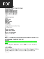 Test Questions - CSS