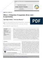 Efficacy of Dispersion of Magnesium Silicate (Talc)