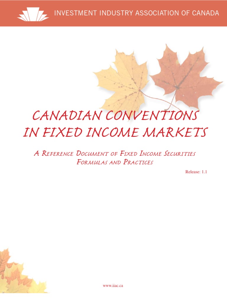 Canadian Fixed Income Conventions | PDF | Bonds (Finance) | Yield (Finance)