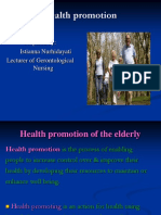 Health Promotion: Prepared By: Istianna Nurhidayati Lecturer of Gerontological Nursing