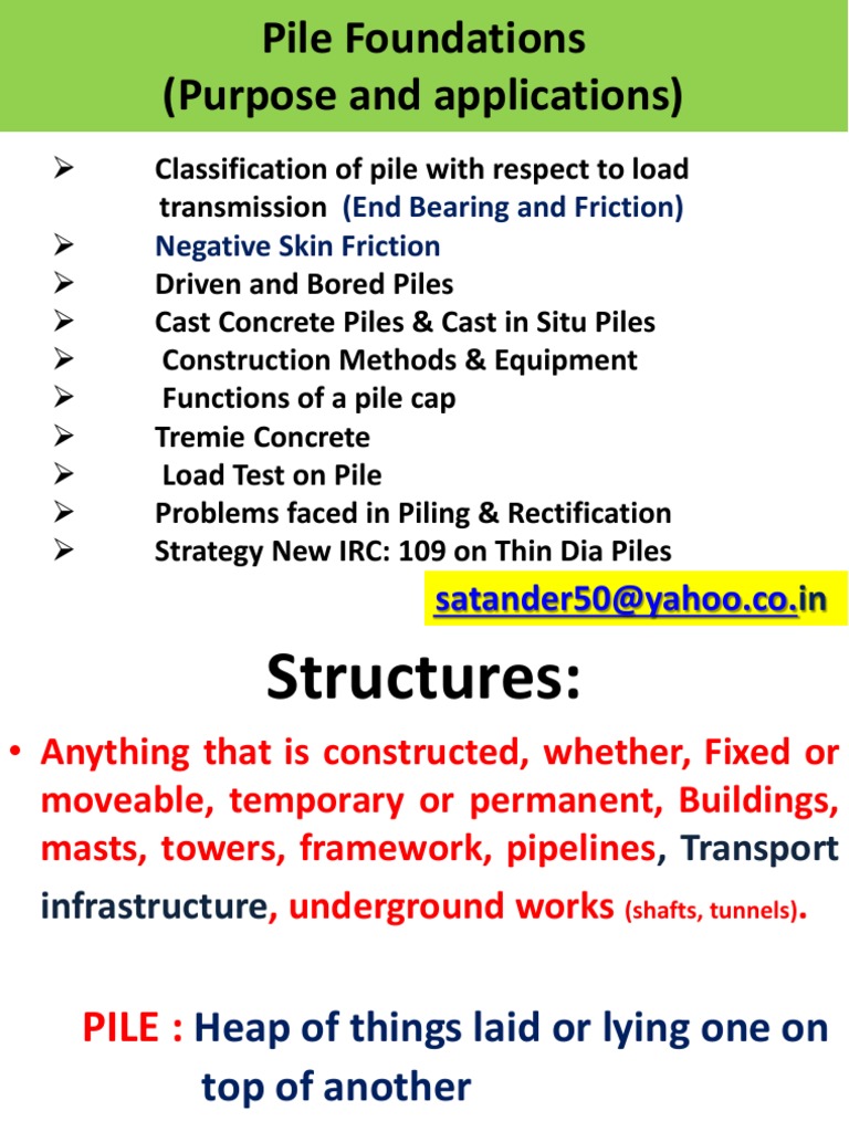 Types and Design of Pile Foundations | PDF | Deep Foundation ...