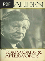 W H Auden Forewords and Afterwords