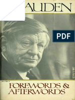 W H Auden Forewords and Afterwords