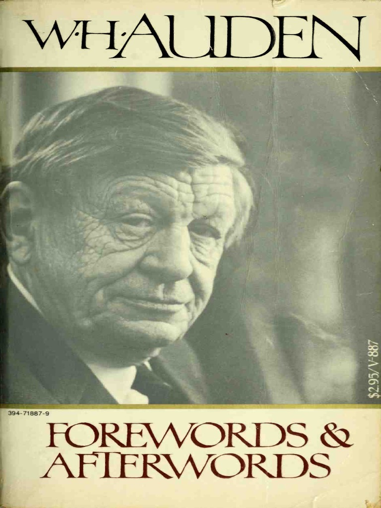 W H Auden Forewords and Afterwords PDF Hero Ancient Greece
