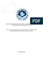 Informe Informe Sobre Violaciones A Los Derechos Humanos y La Posible Comisión de Crímenes de Lesa Humanidad en Venezuela Entre 2014 - 2018