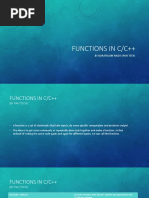 Functions in C/C++: by Quratulain Naqvi (Paki Tech)