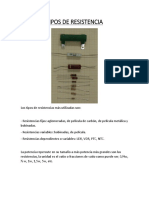 Tipos de resistencias: fijas, variables y especiales